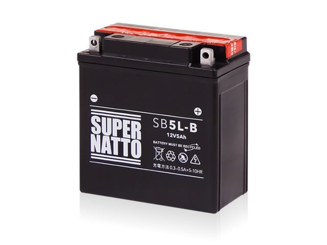 SB5L-B（YB5L-B互換）密閉型 バイクバッテリー スーパーナット | 南進貿易株式会社 | LONG（ロング）バッテリー 正規代理店（台湾製、ベトナム製）